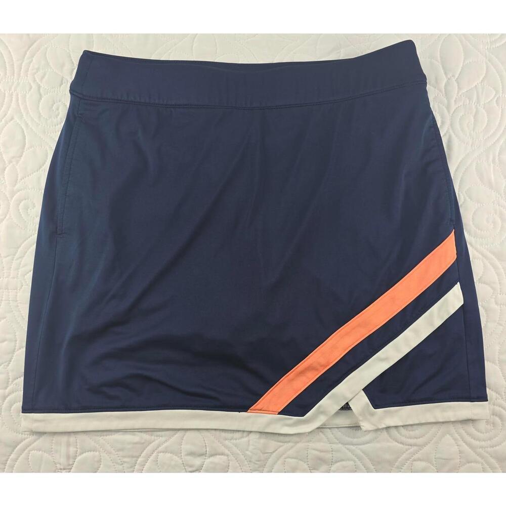 IZOD Navy Golf Tennis Skort Colorblock Coral Cream Athletic Skirt Women’s size S - Picture 2 of 9
